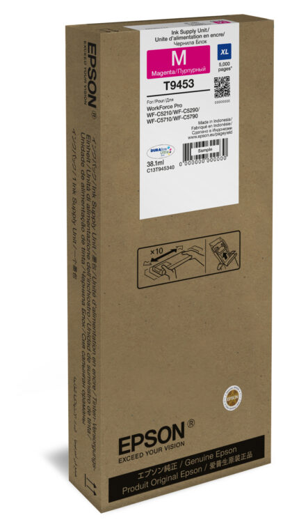 Epson/T9453 Ink cartridge magenta high-capacity, 5K pages 38,1ml for Epson WF-C 5210/5290 (C13T945340)
