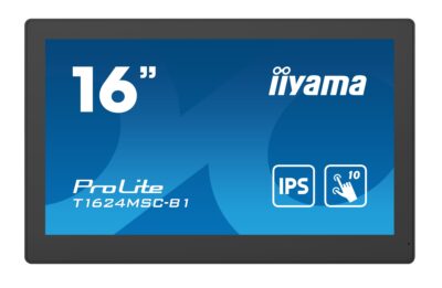 iiyama T1624MSC-B1 Signage Display Interactive flat panel 39.6 cm (15.6") LCD 450 cd/m? Full HD Black Touchscreen 24/7 (T1624MSC-B1)