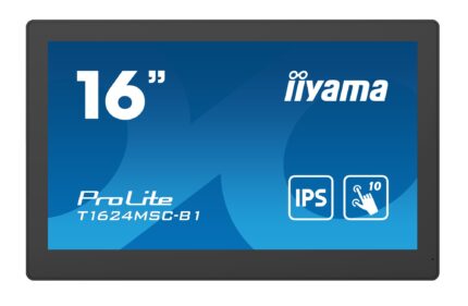 iiyama T1624MSC-B1 Signage Display Interactive flat panel 39.6 cm (15.6") LCD 450 cd/m? Full HD Black Touchscreen 24/7 (T1624MSC-B1)