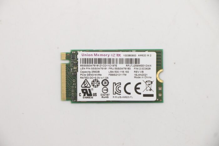 kVF961MvhEGzEq-cvYgQpQ.c-r.jpg Lenovo 5SS0W76183 internal solid state drive M.2 256 GB PCI Express 3.0 NVMe (5SS0W76183)