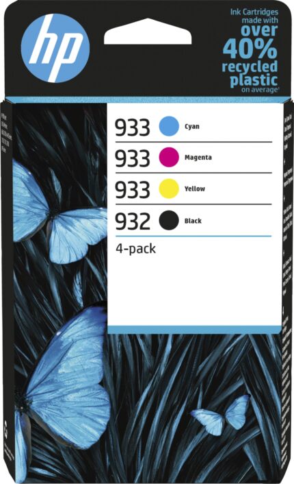 HP/932/933 Ink cartridge multi pack Bk,C,M,Y 8,5ml + 3x4ml Pack=4 for HP OfficeJet 6100/7510/7610 (6ZC71AE)