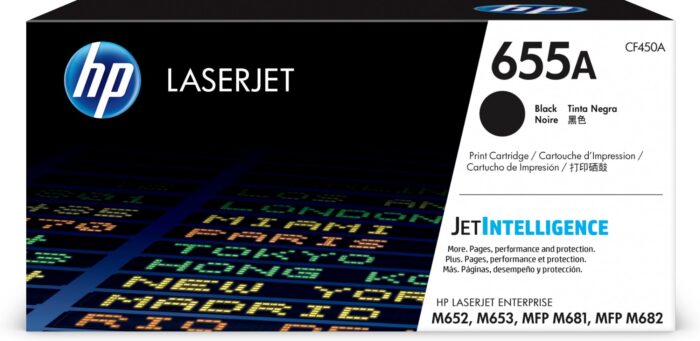 HP 655A Toner cartridge black, 12.5K pages ISO/IEC 19752 for HP LaserJet M 652/681 (CF450A)