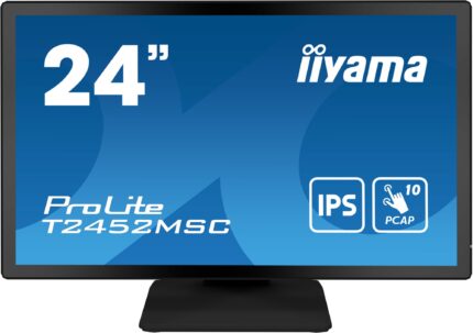 iiyama ProLite T2452MSC-B1 computer monitor 60.5 cm (23.8") 1920 x 1080 pixels Full HD LCD Touchscreen Multi-user Black (T2452MSC-B1)