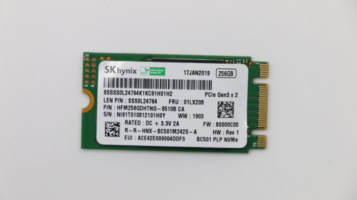 mH8_d-rHYEa2N5Zn1rc-Kg.c-r.jpg Lenovo SSD M.2 PCIe NVMe FRU SSD 256GB RoHS SK Hynix M.2 BC501-PLP 256GB (01LX208)