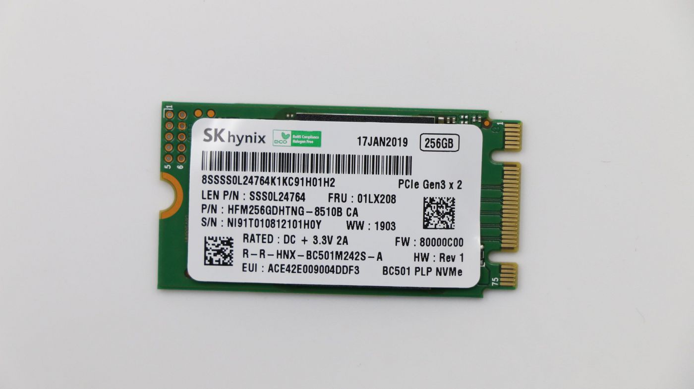 mH8_d-rHYEa2N5Zn1rc-Kg.c-r.jpg Lenovo SSD M.2 PCIe NVMe FRU SSD 256GB RoHS SK Hynix M.2 BC501-PLP 256GB (01LX208)
