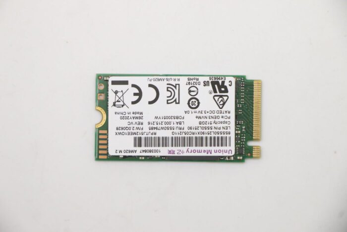 Lenovo 512G,M.2,2242,PCIe3x4,UM,STD (5SS0W79485)