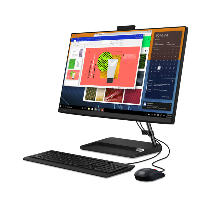 Lenovo IdeaCentre AIO 3 24ALC6 AMD Ryzen 3 5300U 60.5 cm (23.8") 1920 x 1080 pixels All-in-One PC 4 GB DDR4-SDRAM 512 GB SSD Windows 11 Home Wi-Fi 6 (802.11ax) Black (F0G100QUUK)