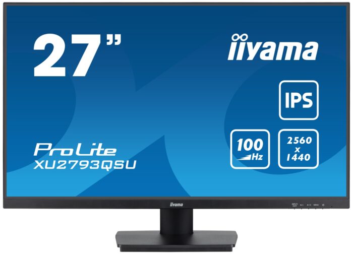 iiyama ProLite XU2793QSU-B6 computer monitor 68.6 cm (27") 2560 x 1440 pixels Wide Quad HD LED Black (XU2793QSU-B6)