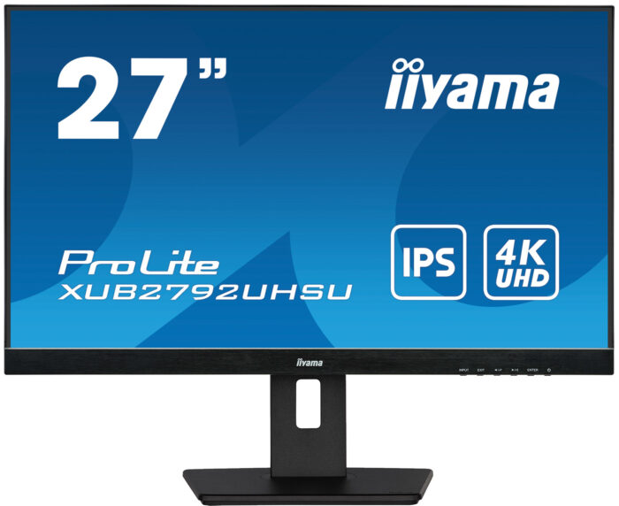 iiyama ProLite XUB2792UHSU-B5 computer monitor 68.6 cm (27") 3840 x 2160 pixels 4K Ultra HD LED Black (XUB2792UHSU-B5)