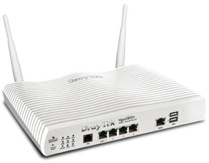 DrayTek Vigor 2832n wireless router Gigabit Ethernet Single-band (2.4 GHz) White (V2832N-K)