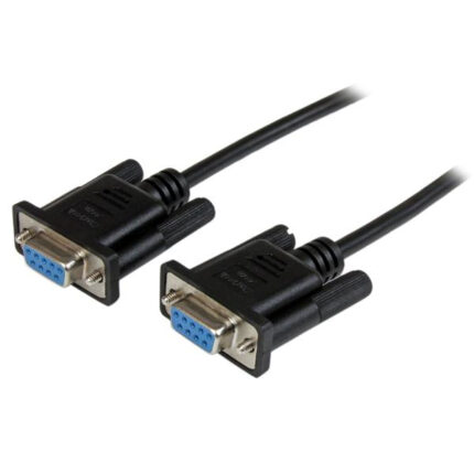 StarTech.com 1m Black DB9 RS232 Serial Null Modem Cable F/F