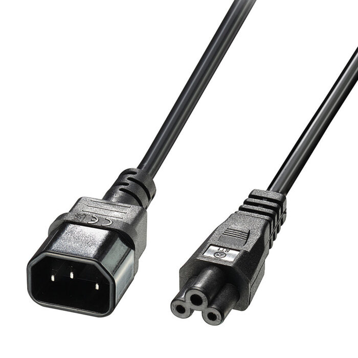 Lindy 1m C5 to C14 Mains Cable, lead free