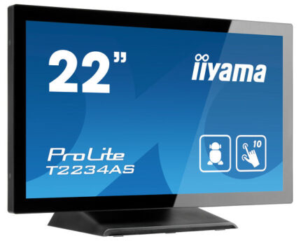 iiyama ProLite T2234AS-B1 computer monitor 54.6 cm (21.5") 1920 x 1080 pixels Full HD Touchscreen Multi-user Black (T2234AS-B1)