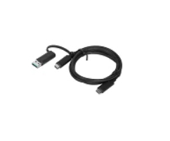 Lenovo 4X90U90618 USB cable 1 m USB 3.2 Gen 1 (3.1 Gen 1) USB A/USB C USB C Black (4X90U90618)