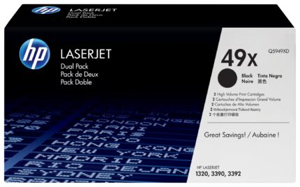 HP 49XD Toner cartridge black twin pack, 2x6K pages ISO/IEC 19752 Pack=2 for Canon LBP-3300 (Q5949XD)