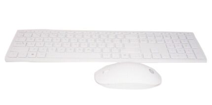 HP keyboard Mouse included RF Wireless AZERTY French White (928512-051)