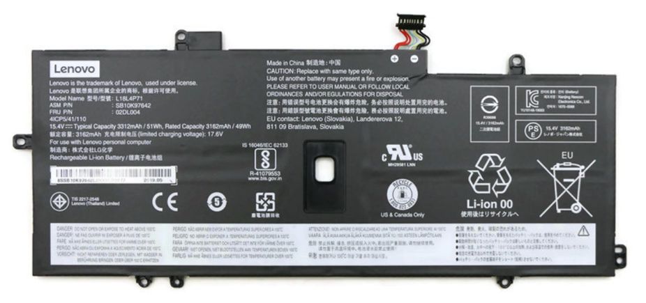 r7BSql-5oESgZHP9LjarLg.c-r.jpg Lenovo Battery 4c, 51Wh, LiIon, SMP 02DL005, Battery, Lenovo (02DL005)