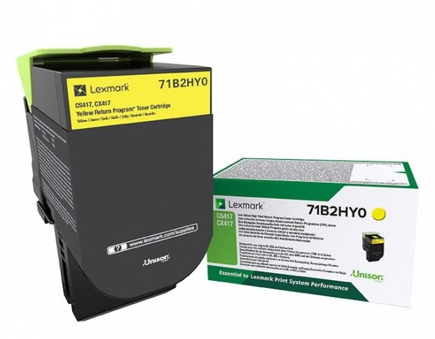 s-TcetZasU-bjyJmCdAaaQ.c-r.jpg Lexmark 71B2HY0 Toner-kit yellow return program, 3.5K pages ISO/IEC 19752 for Lexmark CS 417/517 (71B2HY0)