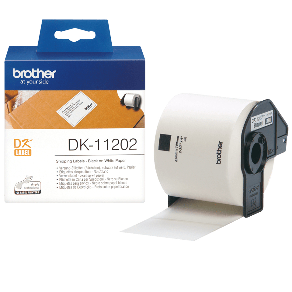 sPstc6V0ikS5wpQnIttb1Q.c-r.jpg Brother DK-11202 DirectLabel Etikettes 62mm x 100mm 300 for Brother P-Touch QL/700/800/QL 12-102mm/QL 12-103.6mm (DK11202) - Image 1