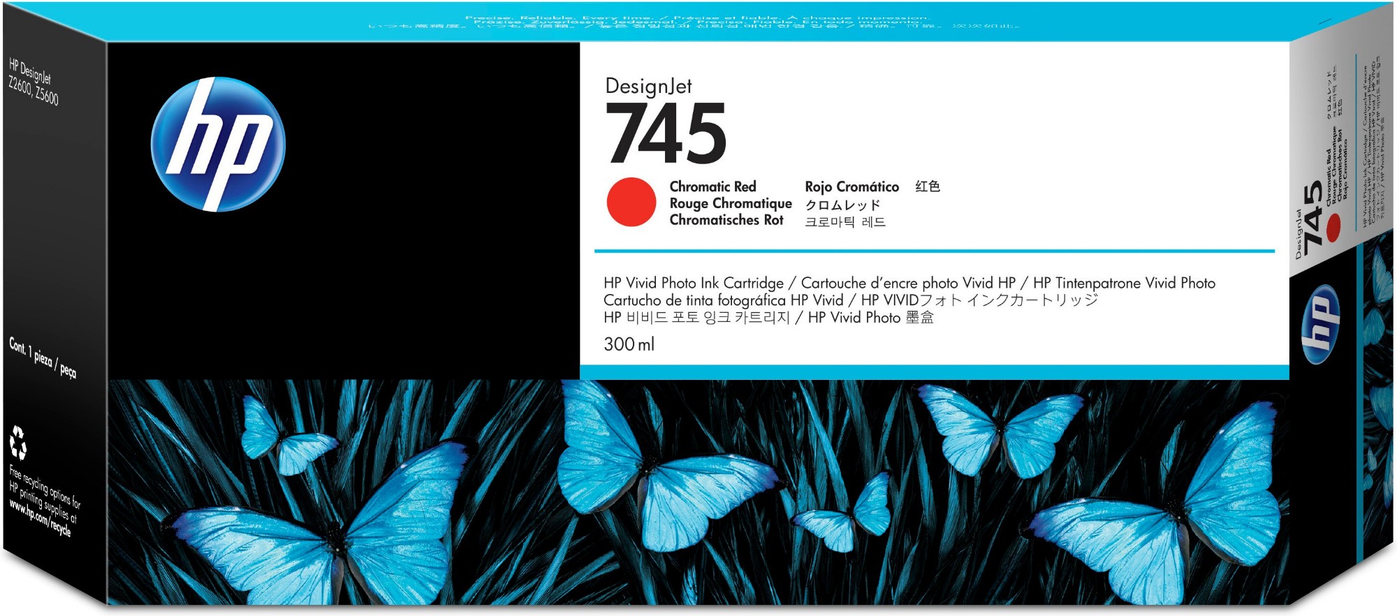 saLbwOzP10OCMJoDa5IgsQ.c-r.jpg HP 745 Ink cartridge red chromatic 300ml for HP DesignJet Z 2600 (F9K06A)