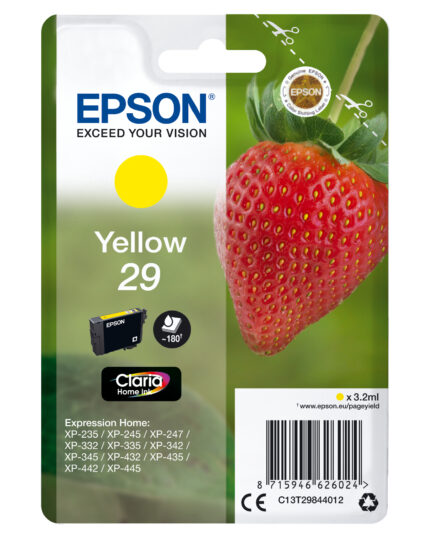 Epson C13T29844012/29 Ink cartridge yellow, 180 pages ISO/IEC 19752 3,2ml for Epson XP 235/335 (C13T29844012)