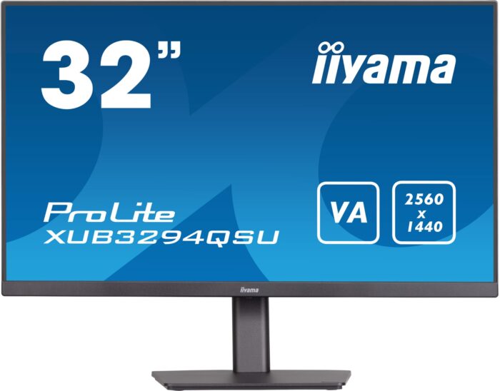 iiyama ProLite XUB3294QSU-B1 computer monitor 80 cm (31.5") 2560 x 1440 pixels Wide Quad HD LCD Black (XUB3294QSU-B1)