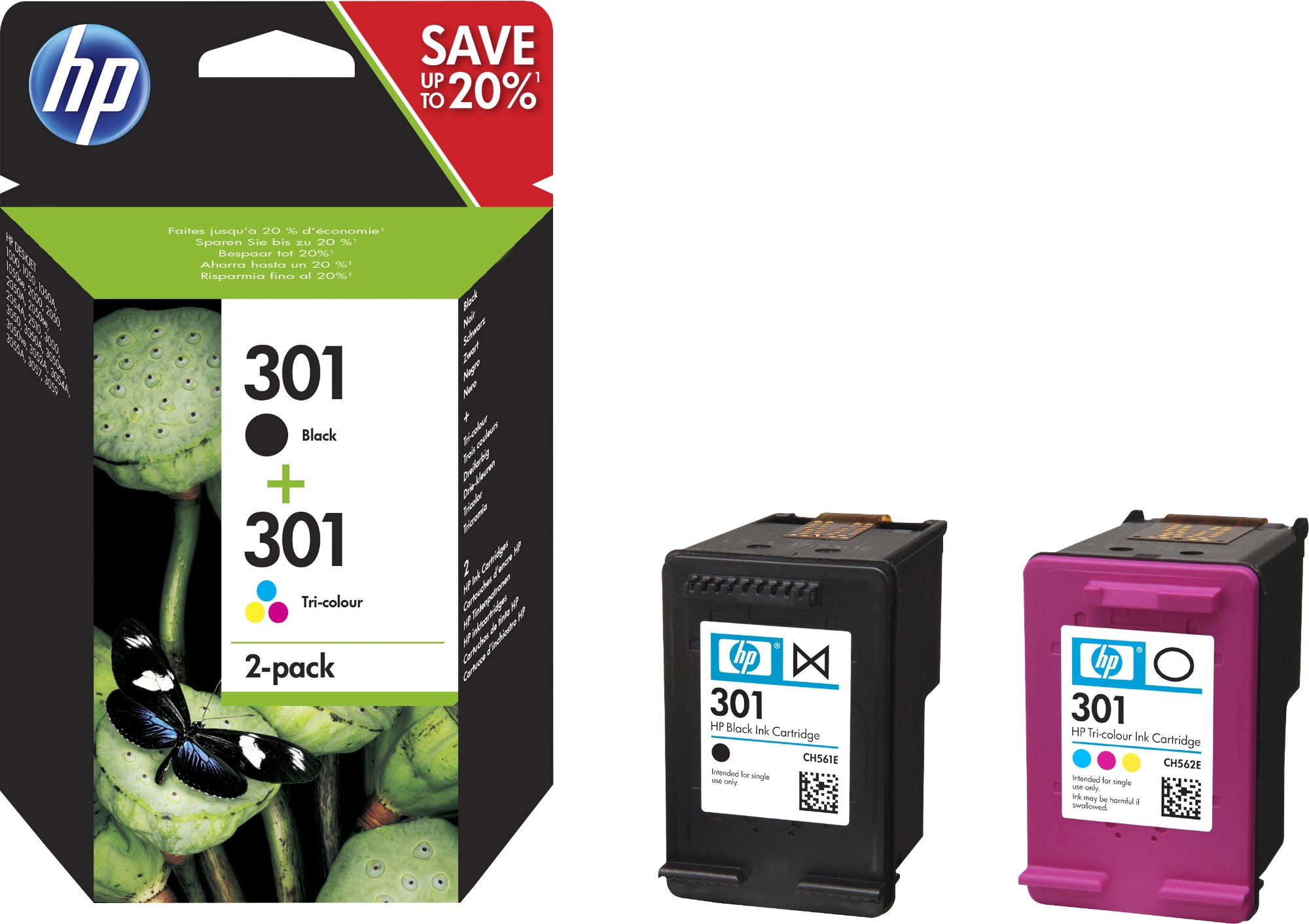 uHxNxF2g5EWnq2qiU7IBmw.c-r.jpg HP301 Printhead cartridge multi pack black + color 170pg + 150pg Pack=2 for HP DeskJet 1000/1010/Envy 5530/OfficeJet 4630 (N9J72AE)