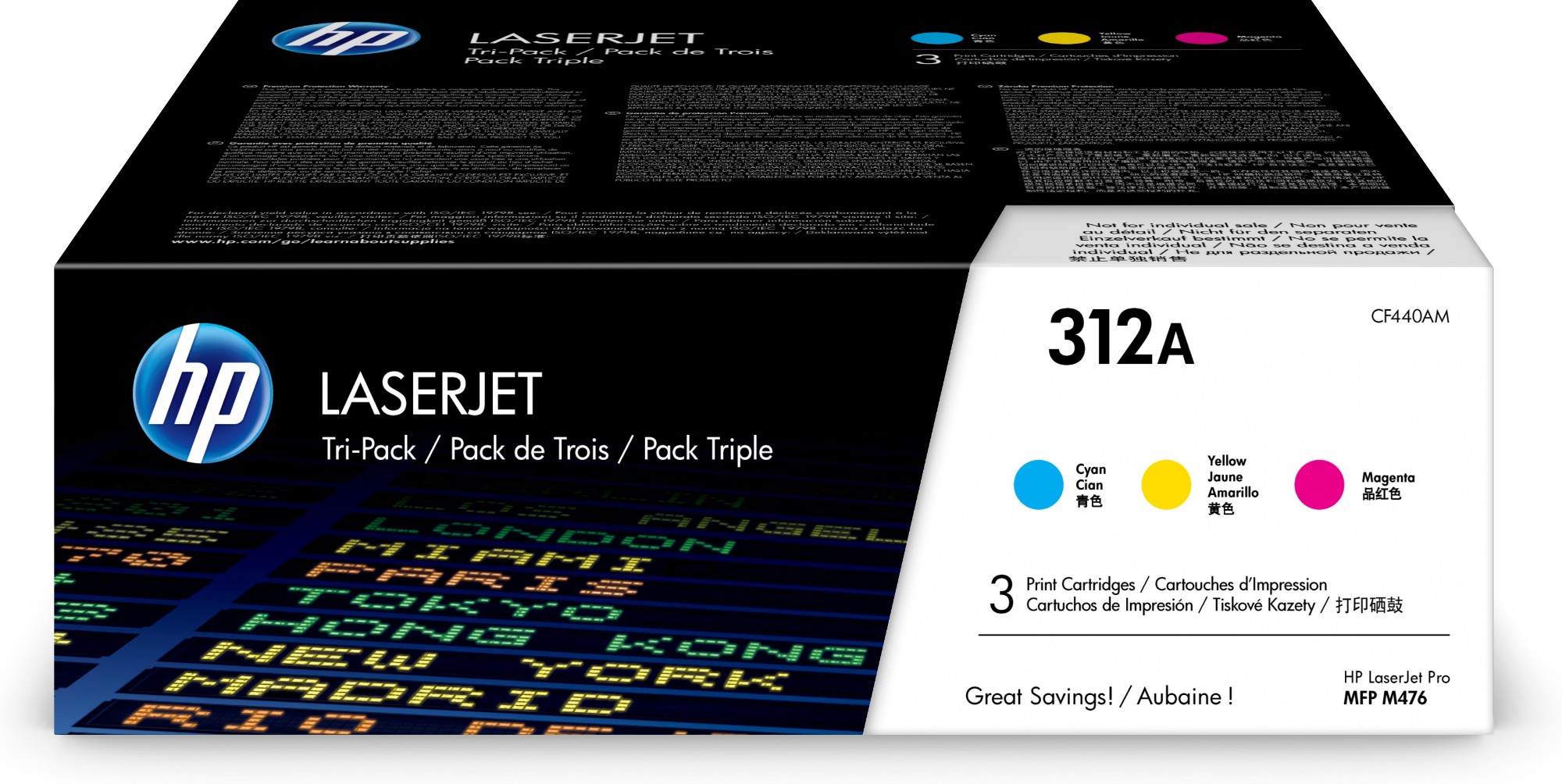 uTmsR7Y3lEKrAxrBML-ghw.c-r.jpg HP 312A Toner cartridge MultiPack cyan magenta yellow, 3x2.7K pages ISO/IEC 19798 Pack=3 for HP CLJ Pro M 476 (CF440AM)