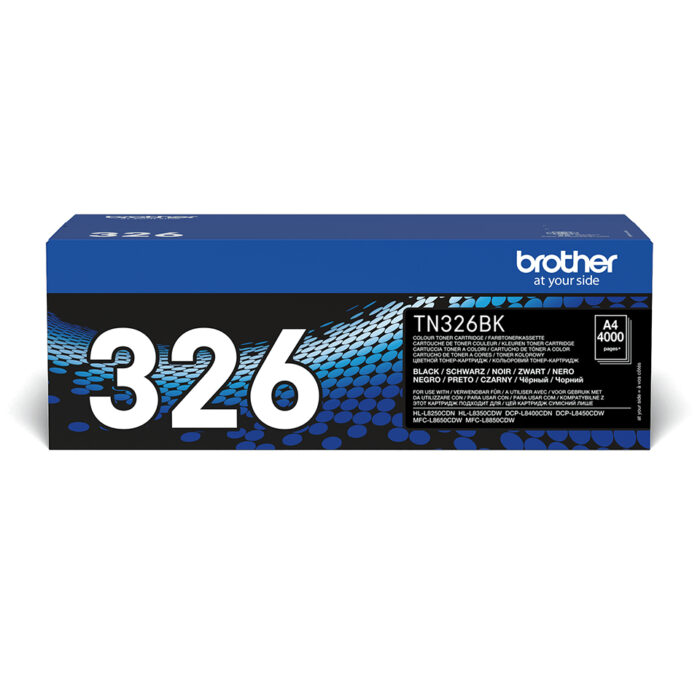 Brother TN-326BK Toner-kit black high-capacity, 4K pages ISO/IEC 19798 for Brother DCP-L 8400/8450/HL-L 8250 (TN326BK) - Image 1