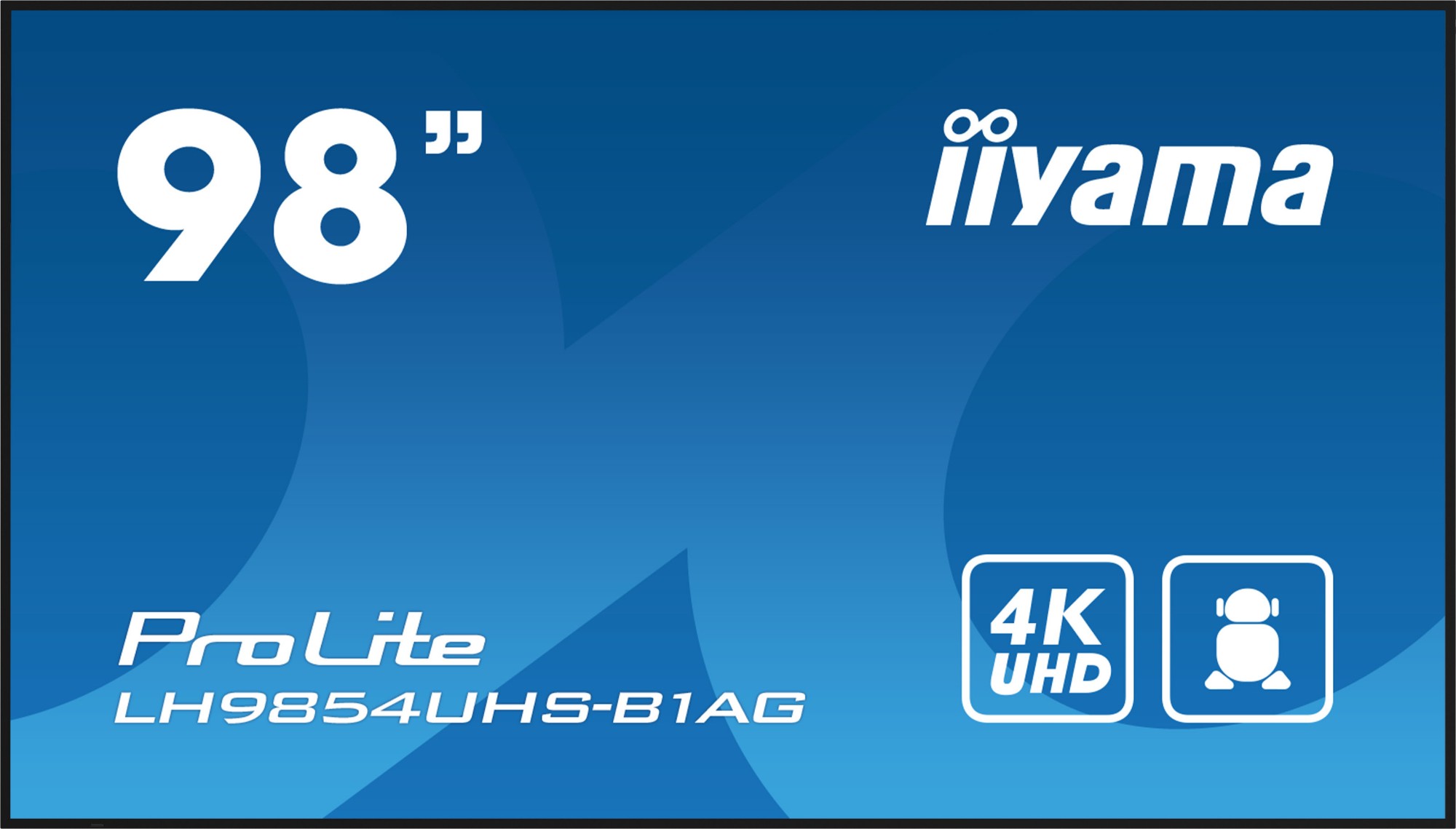 vALlcLSQykOvoNLre6CYpw.c-r.jpg iiyama LH9854UHS-B1AG Signage Display Digital signage flat panel 2.48 m (97.5") LCD Wi-Fi 500 cd/m? 4K Ultra HD Black Built-in processor Android 11 24/7 (LH9854UHS-B1AG)