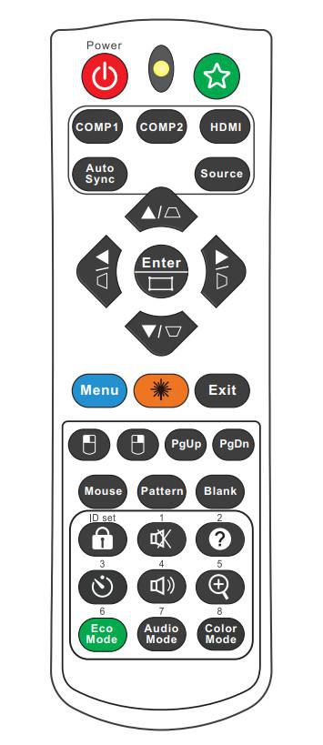 Viewsonic PS700X Remote Control RC-JS708-190