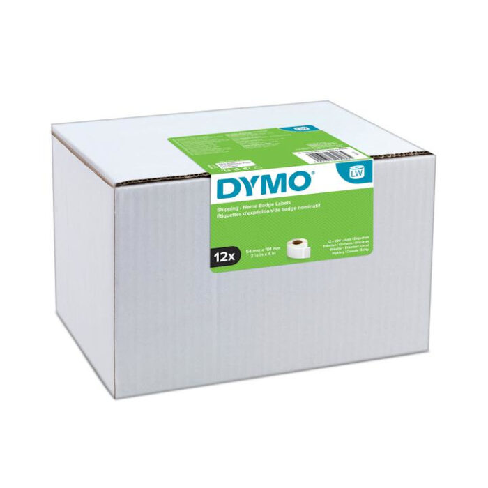 Dymo 13186/S0722420 DirectLabel-etikettes white 101mm x 54mm Pack=12 for Dymo GuestGuard/LW 550 60mm/400 Duo/60mm (S0722420)