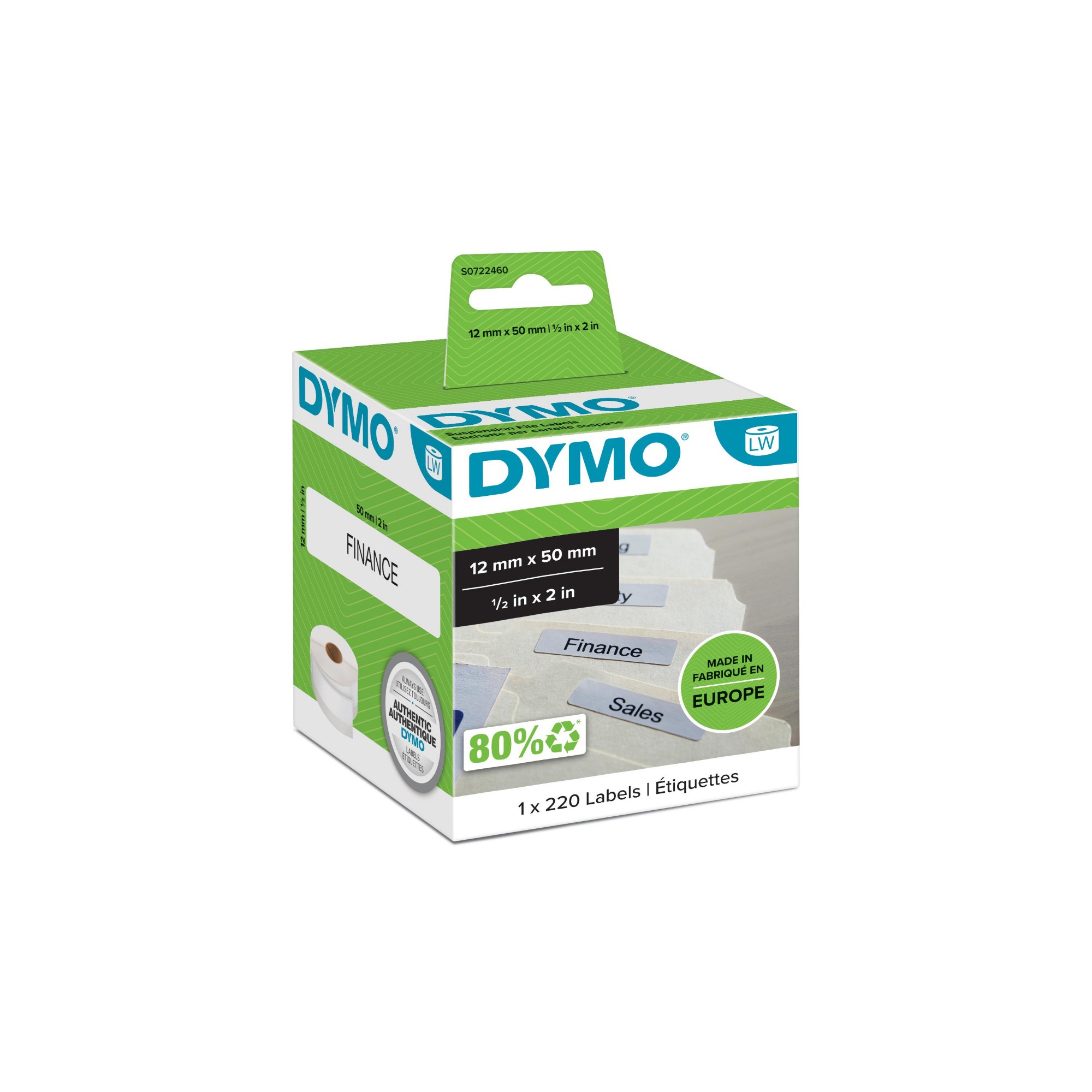 x_Hpt05guE-mW3y6tN2Jdw.c-r.jpg Dymo 99017/S0722460 DirectLabel-etikettes 50mm x 12mm for Dymo 400 Duo/60mm (S0722460)