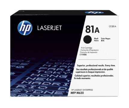 HP 81A Toner cartridge black, 10.5K pages ISO/IEC 19752 for HP LaserJet M 604/606/630 (CF281A)