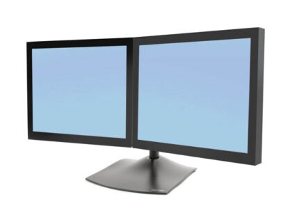 Ergotron DS Series DS100 Dual Monitor Desk Stand, Horizontal 61 cm (24") Black (33-322-200)