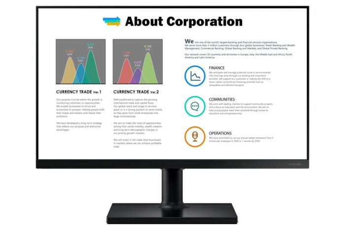 Samsung LF22T450FQR computer monitor 55.9 cm (22") 1920 x 1080 pixels Full HD Black