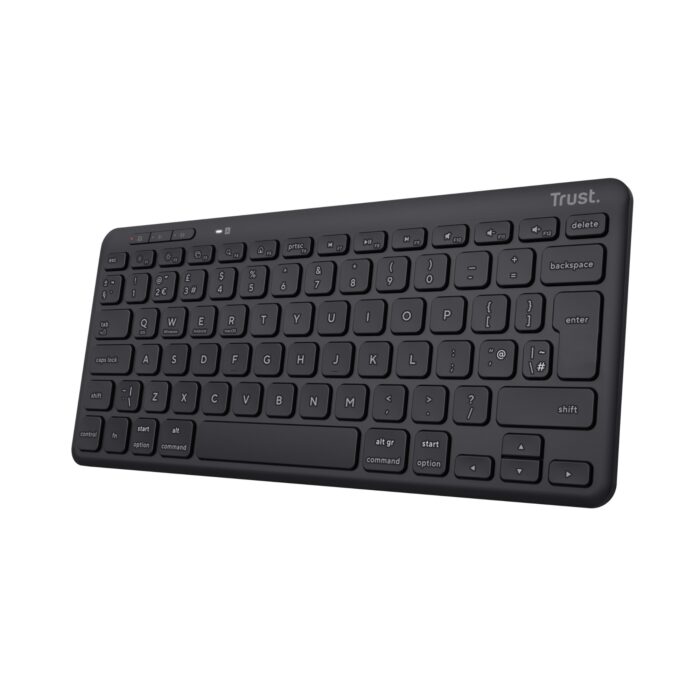 Trust 24711 Lyra keyboard USB + RF Wireless + Bluetooth QWERTY UK English Black