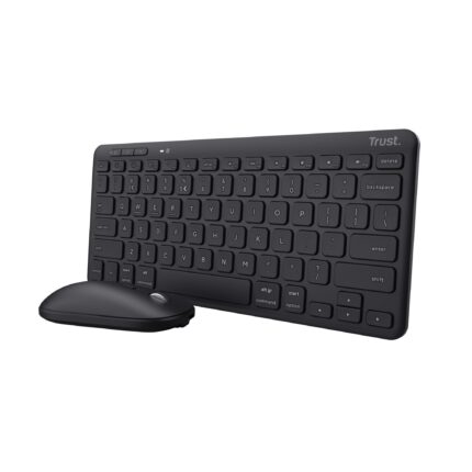 Trust 24847 Lyra keyboard Mouse included USB + RF Wireless + Bluetooth QWERTY UK English Black