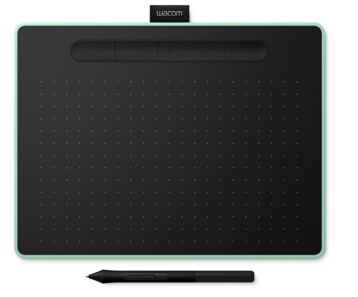 Wacom CTL-6100WLE-N Intuos M Bluetooth graphic tablet Black, Green 2540 lpi 216 x 135 mm USB/Bluetooth