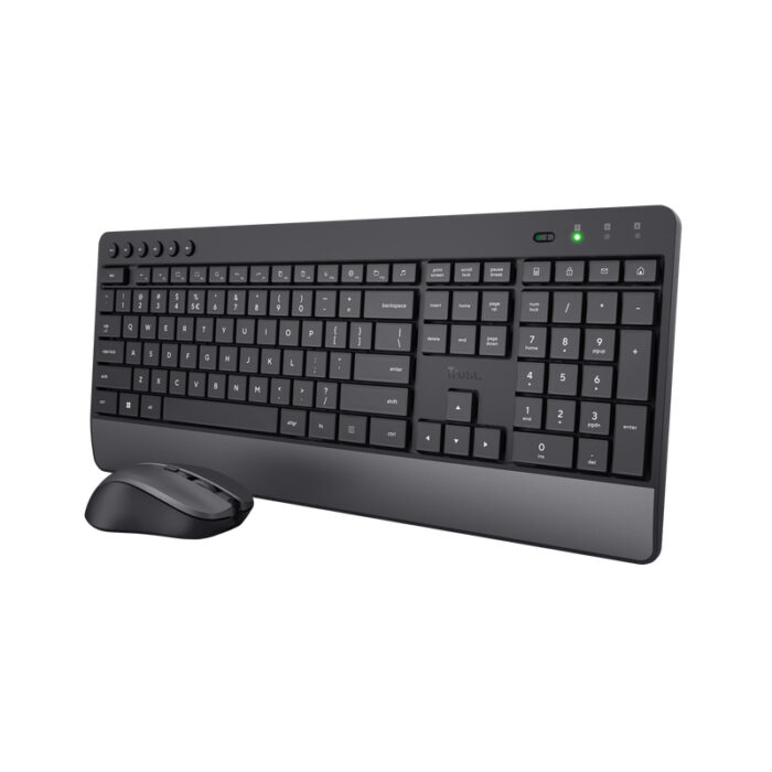 Trust 24533 Trezo keyboard Mouse included Universal RF Wireless QWERTY UK English Black