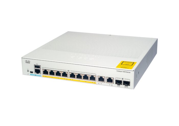 Cisco Catalyst 1000-8P-E-2G-L Network Switch, 8 Gigabit Ethernet (GbE) PoE+ Ports(C1000-8P-E-2G-L)