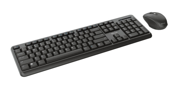 Trust 24123 TKM-350 keyboard Mouse included Universal RF Wireless QWERTY UK English Black