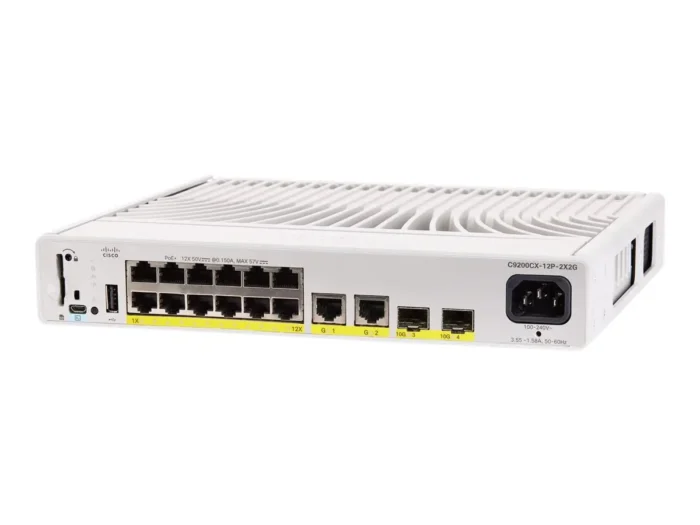 Cisco C9200CX-12P-2X2G-E network switch Managed Gigabit Ethernet (10/100/1000) Power over Ethernet (PoE)