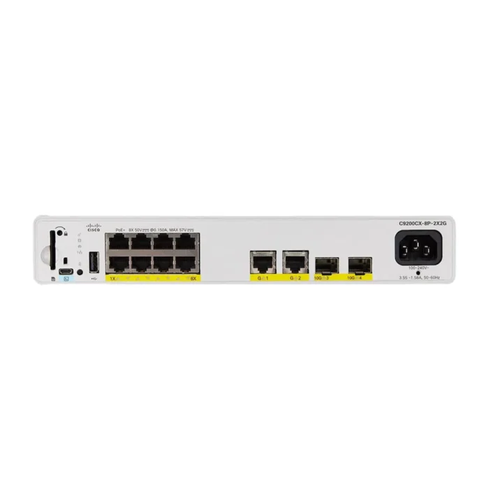 Cisco Catalyst C9200CX-8P-2X2G-A network switch Managed L2/L3 Gigabit Ethernet (10/100/1000) Power over Ethernet (PoE) Grey