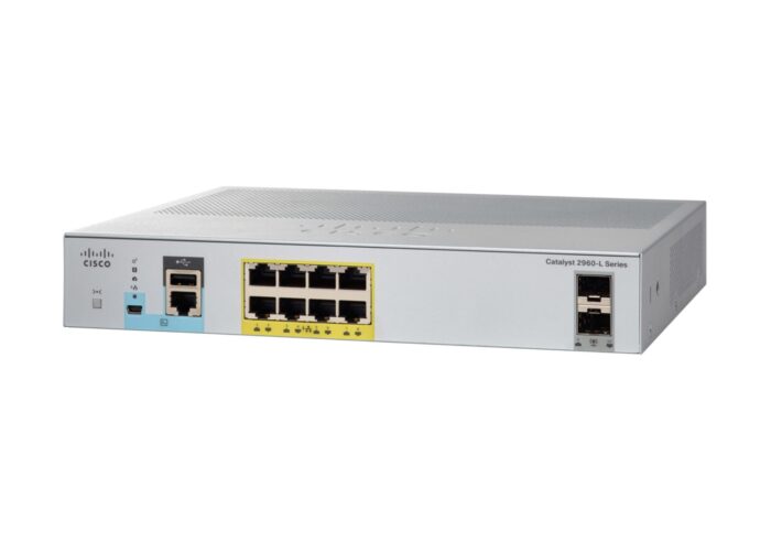 Cisco Catalyst 2960L-8PS-LL Network Switch, 8 Gigabit Ethernet PoE+ Ports(WS-C2960L-8PS-LL)