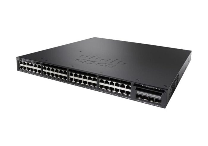 Cisco Catalyst WS-C3650-48PD-L Network Switch, 48 Gigabit Ethernet (GbE) PoE+ Ports