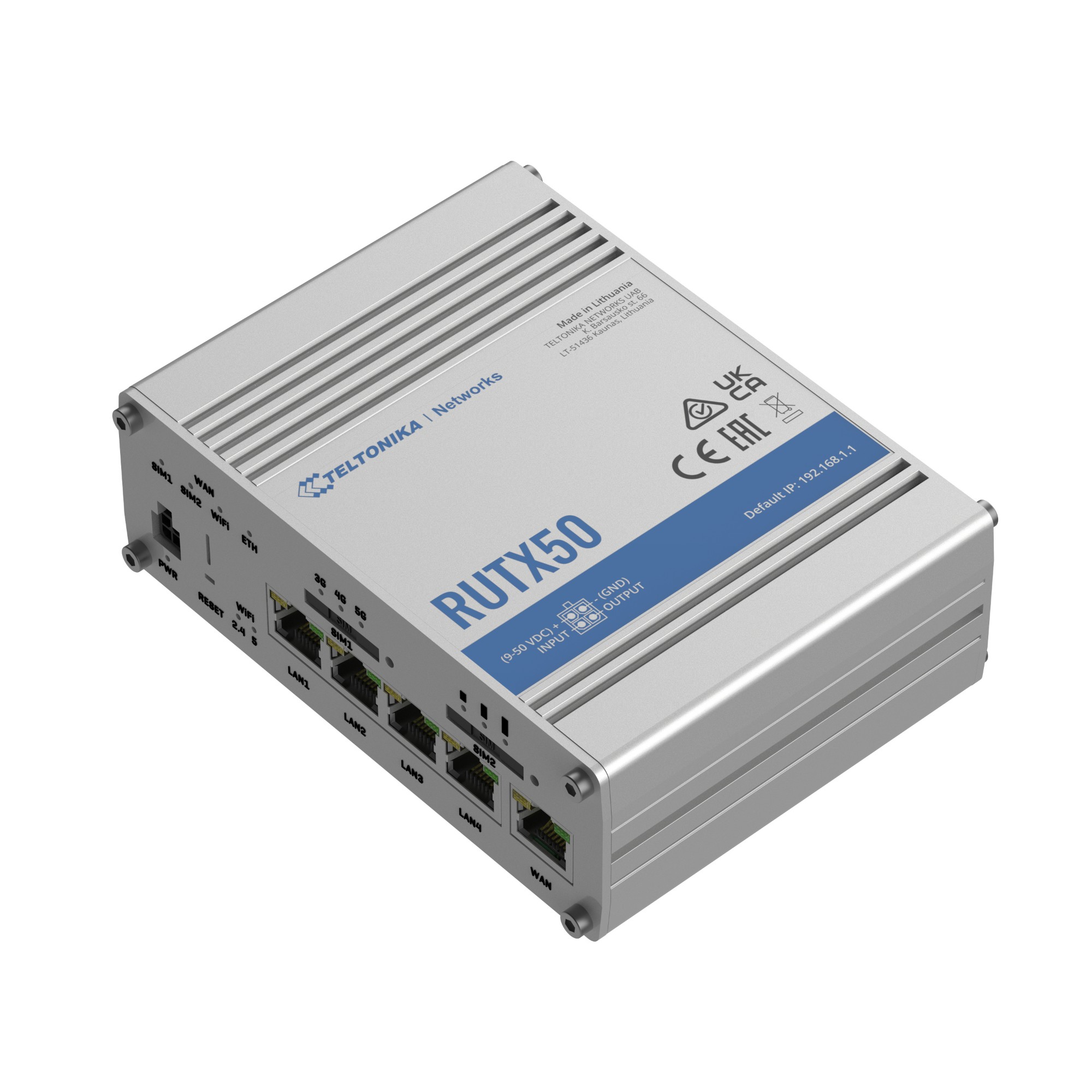 RUTX50000000 Teltonika RUTX50 Wireless Router Gigabit Ethernet 5G Stainless steel (RUTX50000000) - Image 1