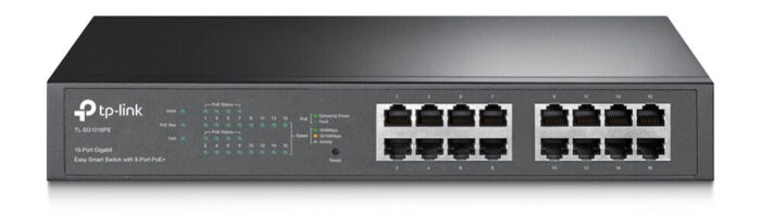 TP-Link TL-SG1016PE 16 Port Easy Smart Switch With 8 Port PoE Black - Image 1
