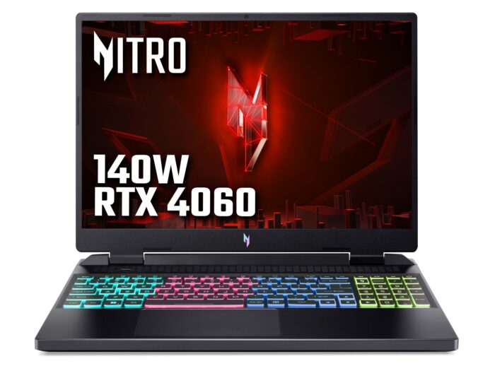 Acer Nitro 16 AN16-41 Gaming Laptop - AMD Ryzen 7 7735HS, 16GB, 1TB SSD, NVIDIA GeForce RTX 4060 8G, "WQXGA IPS 165Hz DDS, Windows 11, Black (NH.QKCEK.001)