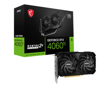 MSI VENTUS GEFORCE RTX 4060 TI 2X BLACK 16G OC graphics card NVIDIA 16 GB GDDR6(V517-005R)